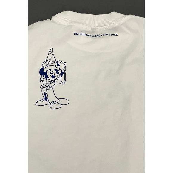 Disney Fantasia Mickey Mouse Graphic Womens XS White T-Shirt H&M Divided - Picture 9 of 12